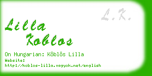lilla koblos business card